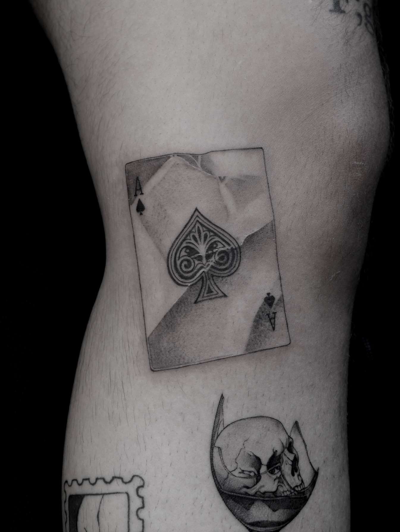 Playingcards - Black and Grey Tattoo by San Francisco Tattoo Artist ZKINK