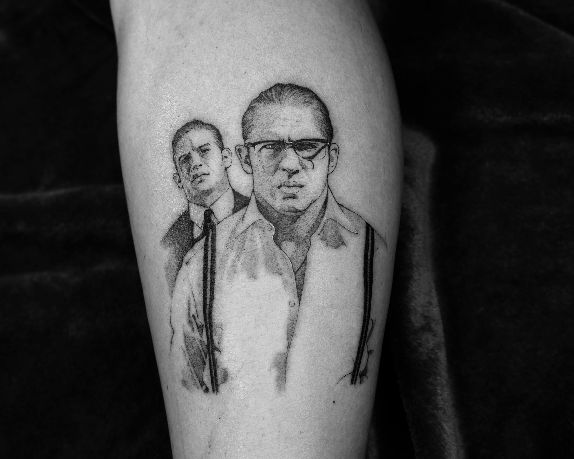 Movie Portrait - Black and Grey Tattoo by San Francisco Tattoo Artist ZKINK